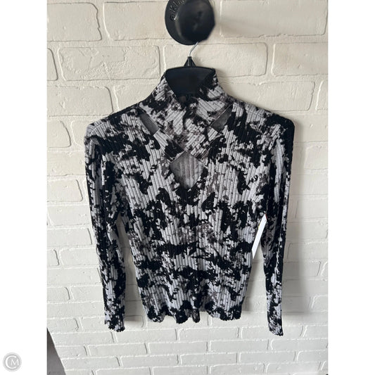 Top Long Sleeve By Rock And Republic In Black & Grey, Size: L