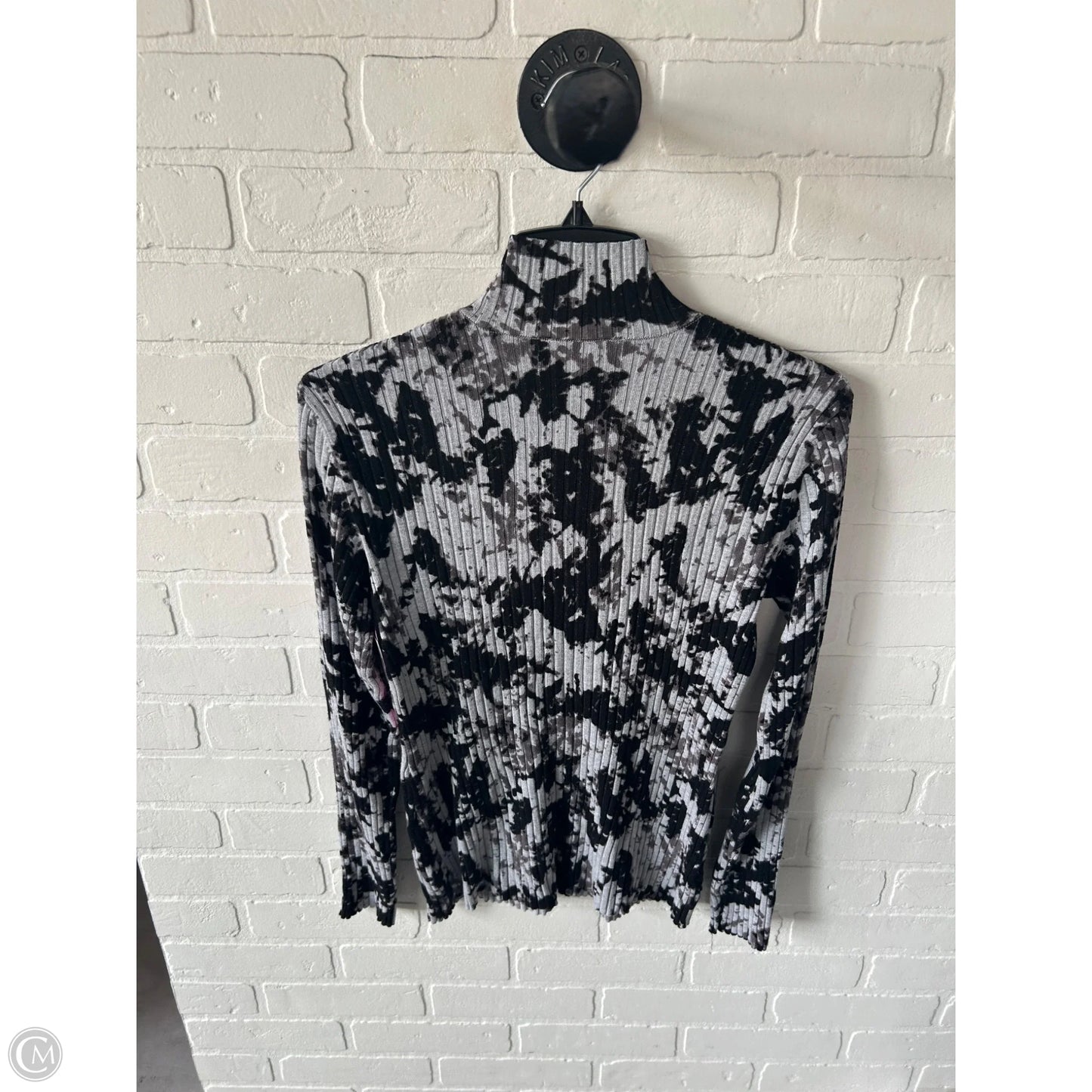 Top Long Sleeve By Rock And Republic In Black & Grey, Size: L