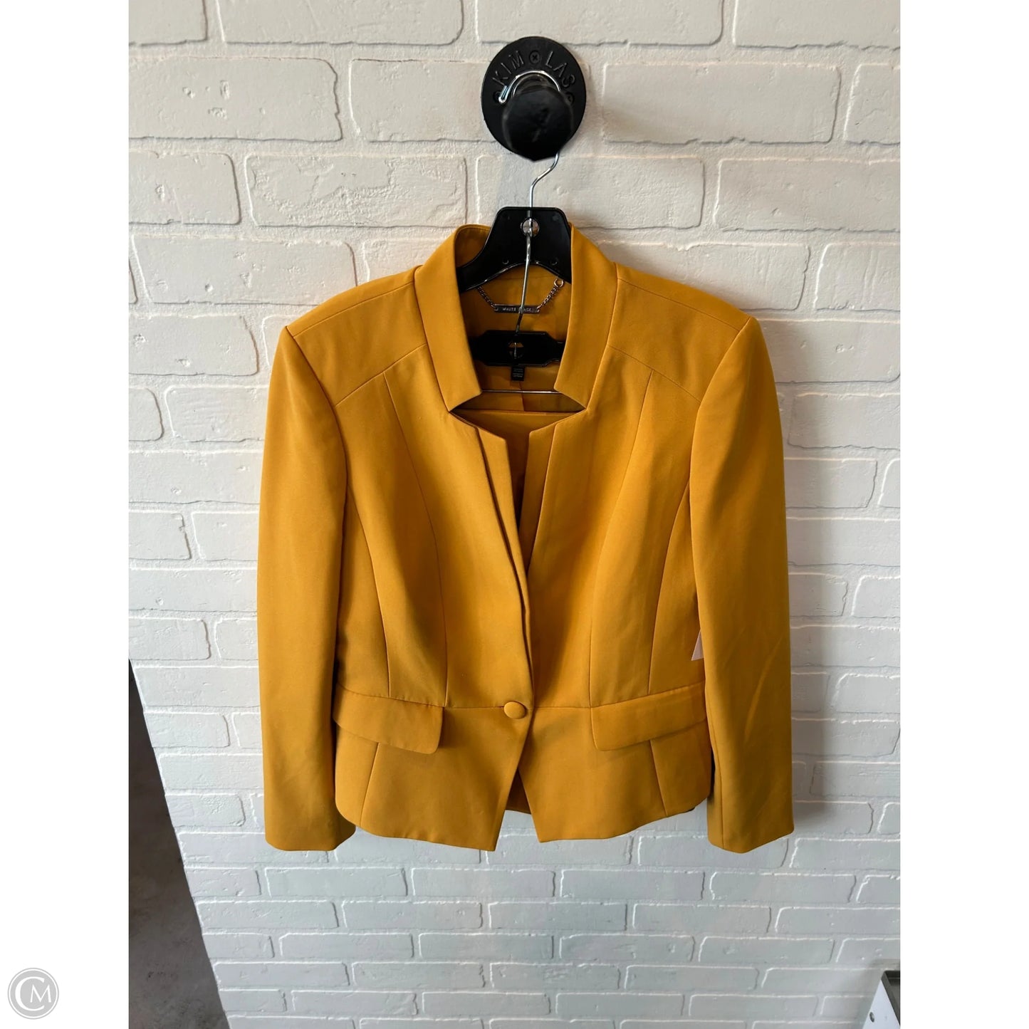 Skirt Suit 2pc By White House Black Market In Gold & Yellow, Size: M