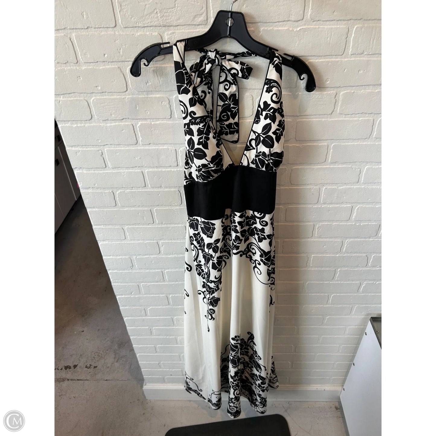 Dress Party Long By White House Black Market In Black & White, Size: L