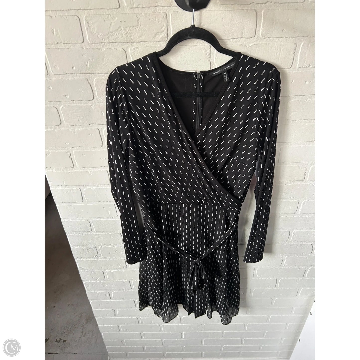 Dress Work By White House Black Market In Black & White, Size: L