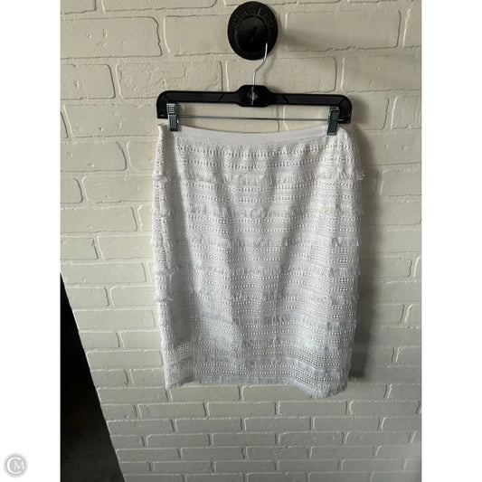 Skirt Midi By White House Black Market In White, Size: 10