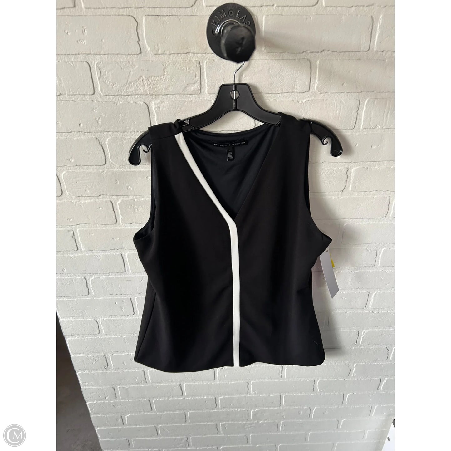 Top Sleeveless By White House Black Market In Black & White, Size: L