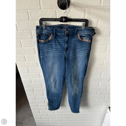 Jeans Skinny By White House Black Market In Blue Denim, Size: 12