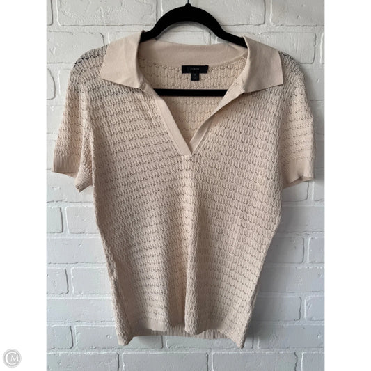 Top Short Sleeve By J. Crew In Cream, Size: S