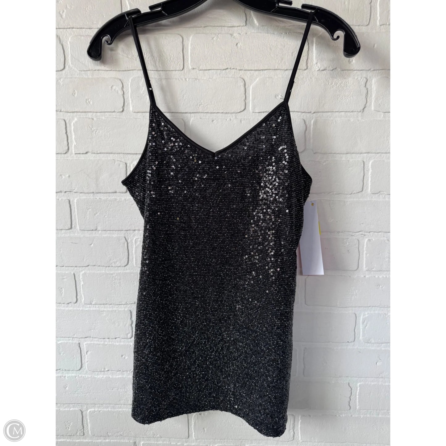 Top Cami By Express In Black & Silver, Size: S