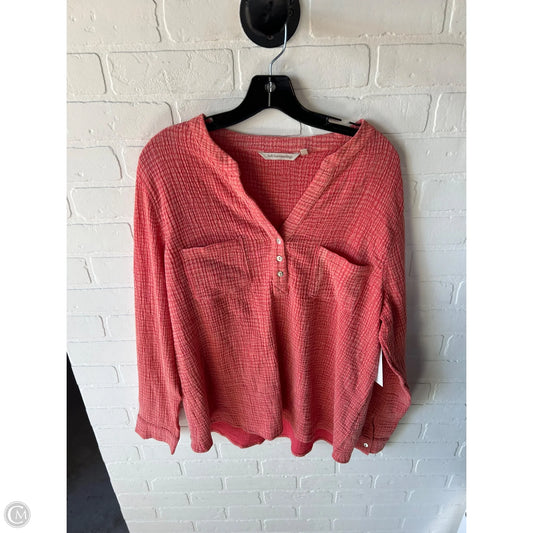 Tunic Long Sleeve By Soft Surroundings In orange, Size: L