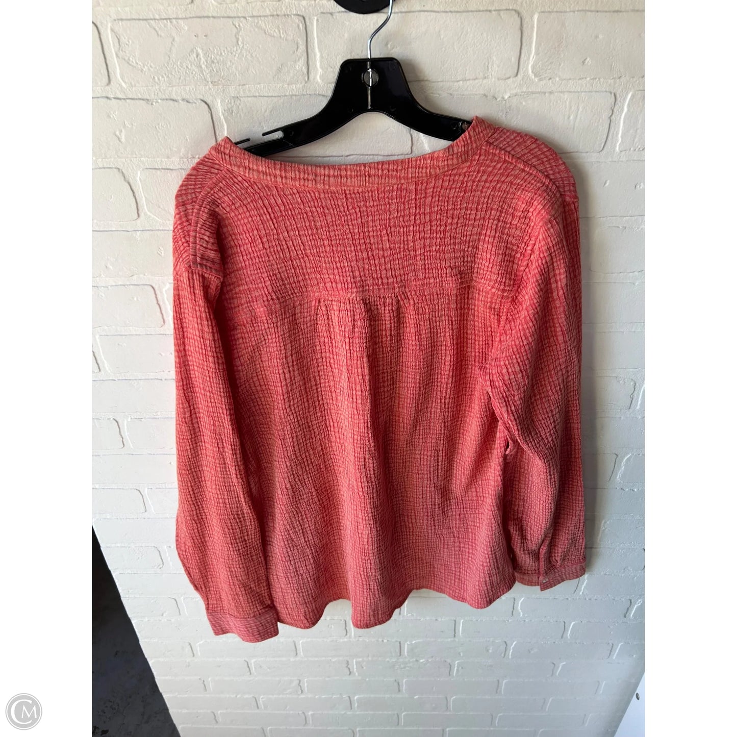 Tunic Long Sleeve By Soft Surroundings In orange, Size: L