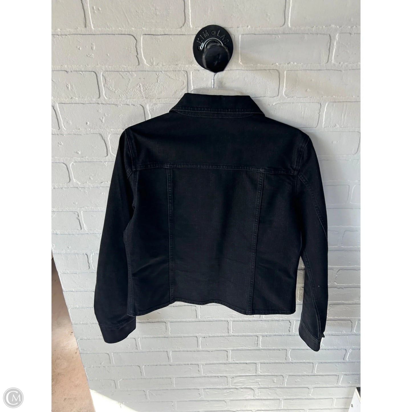 Jacket Denim By Harolds In Black Denim, Size: L