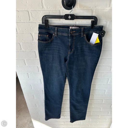 Jeans Straight By Chicos In Blue Denim, Size: 6p