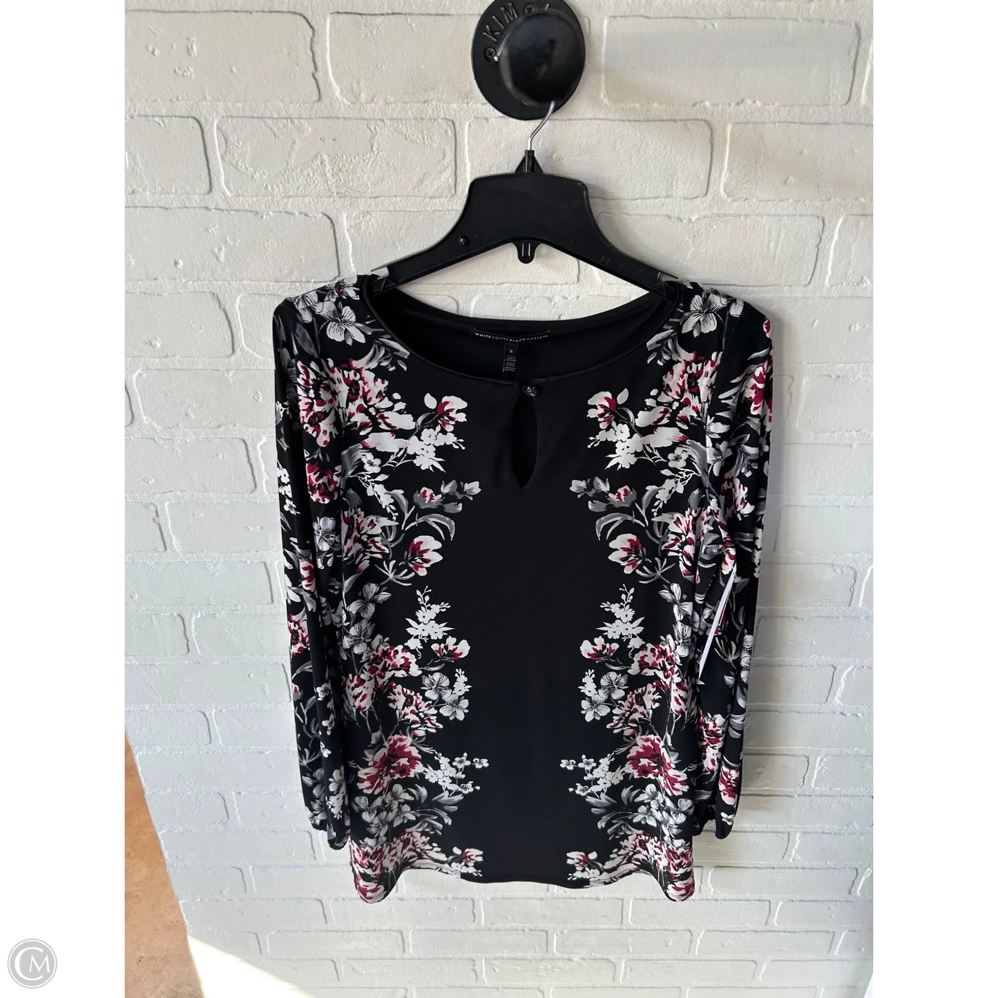 Tunic Long Sleeve By White House Black Market In Black & White, Size: S