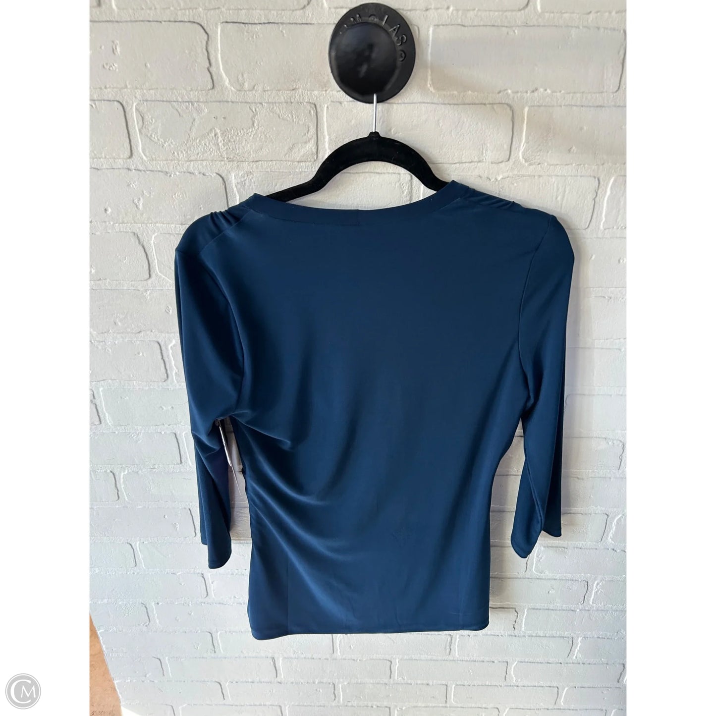 Top 3/4 Sleeve By White House Black Market In Blue, Size: S