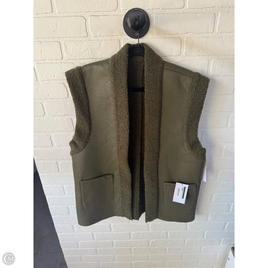 Vest Faux Fur & Sherpa By Frnch In Green, Size: M