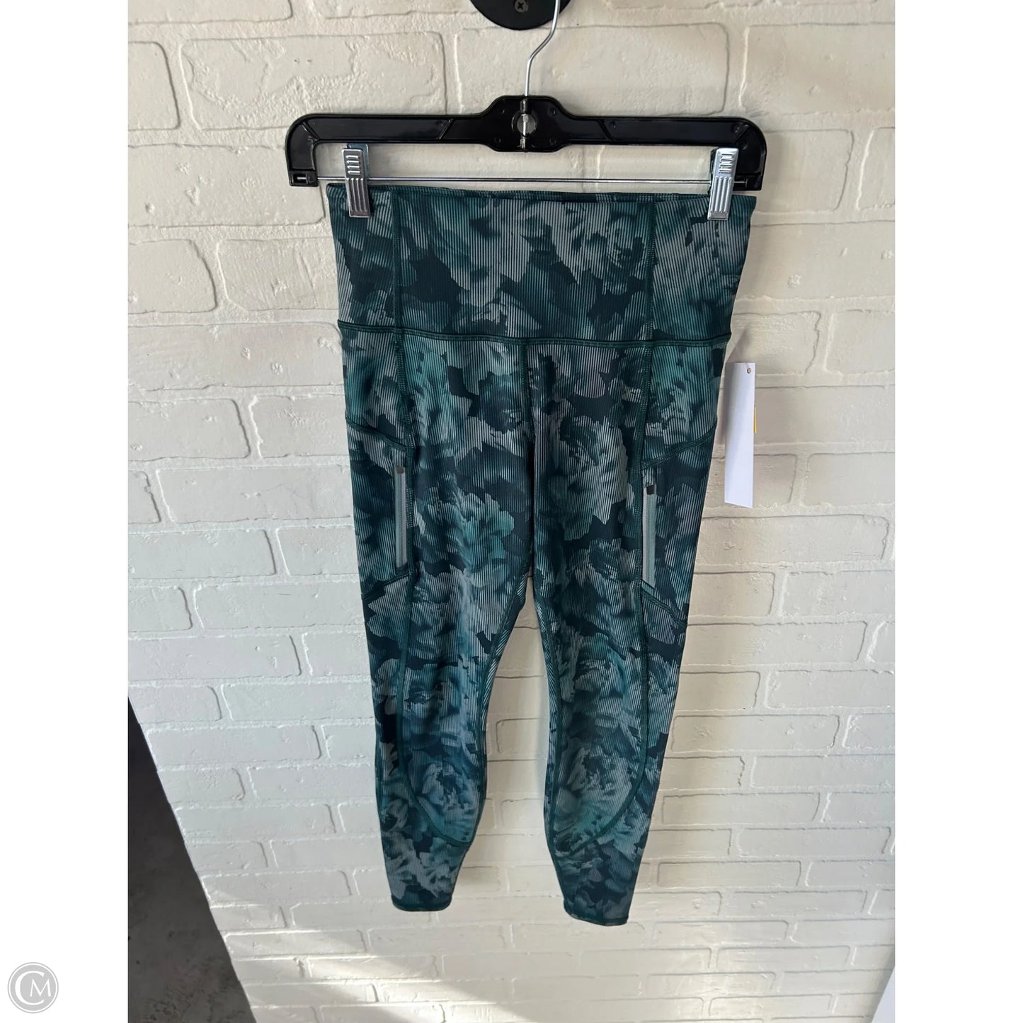 Athletic Pants By Athleta In Green & Grey, Size: 0