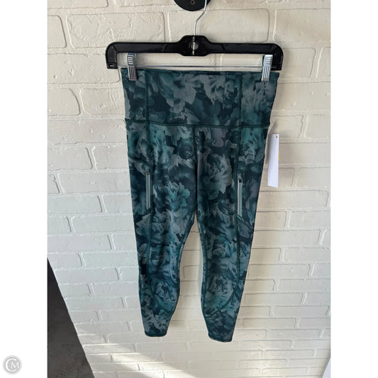 Athletic Pants By Athleta In Green & Grey, Size: 0