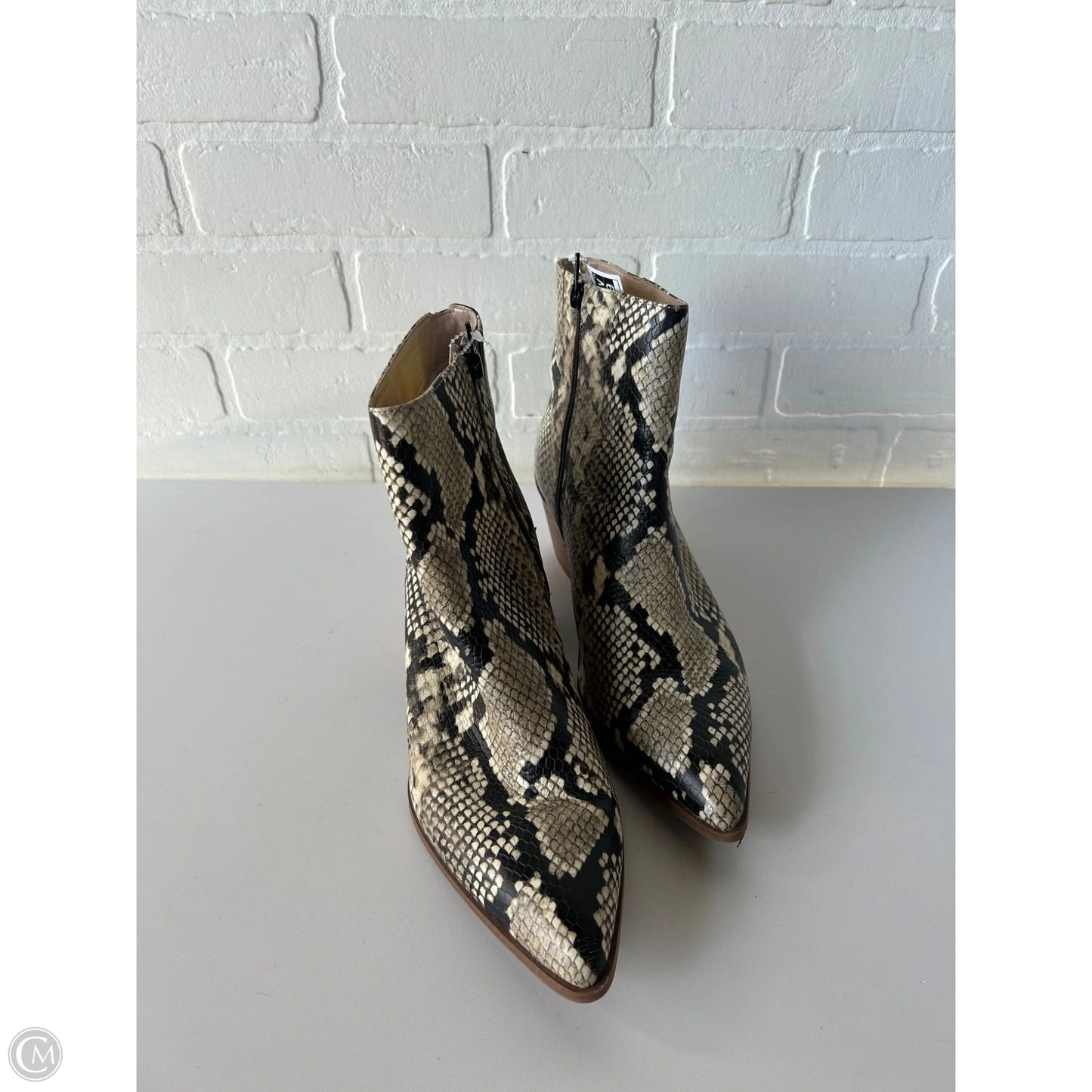 Boots Ankle Heels By Aldo In Snakeskin Print, Size: 11