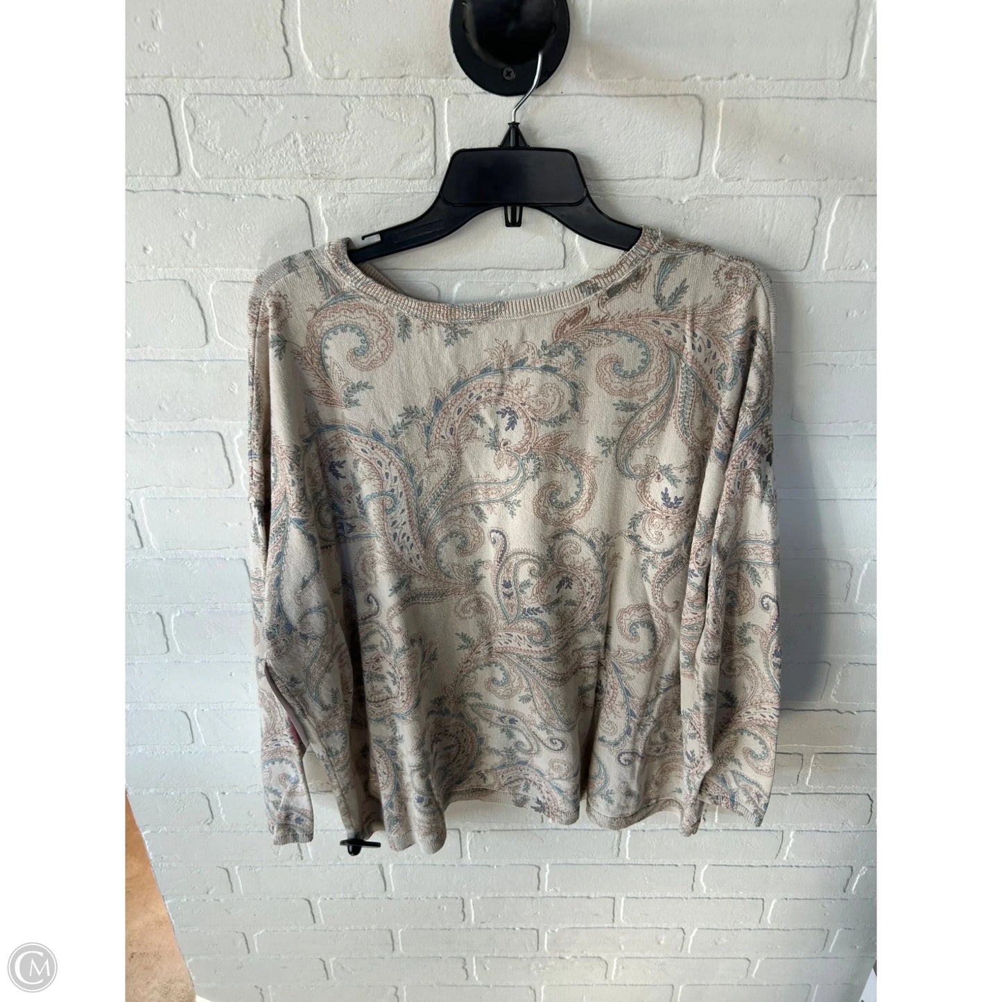 Sweater By J. Jill In Blue & Cream, Size: Xl