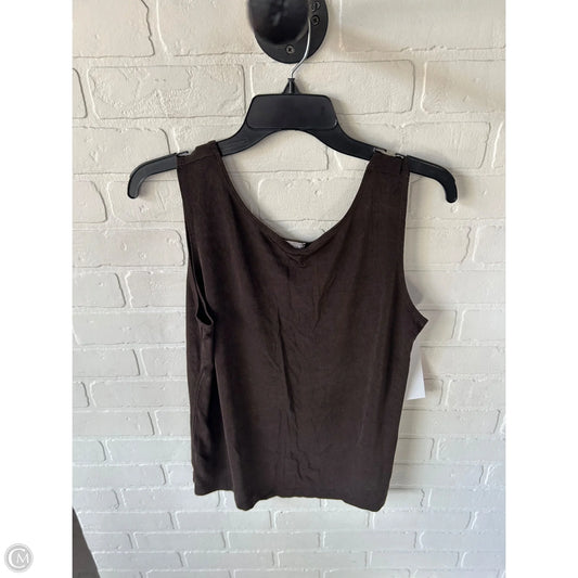 Top Sleeveless By Chicos In Brown, Size: L