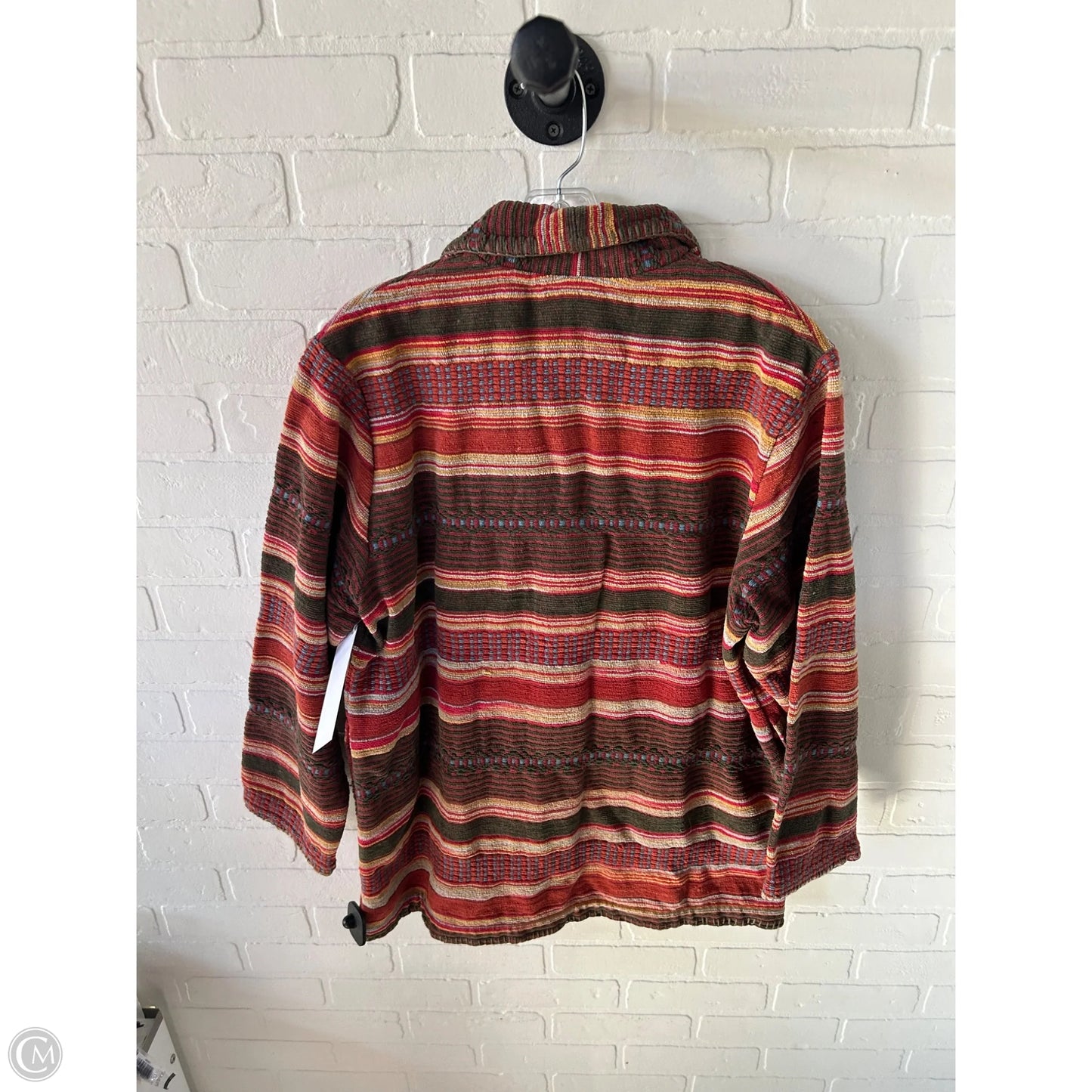 Jacket Shirt By Cmc In Brown & Orange, Size: M