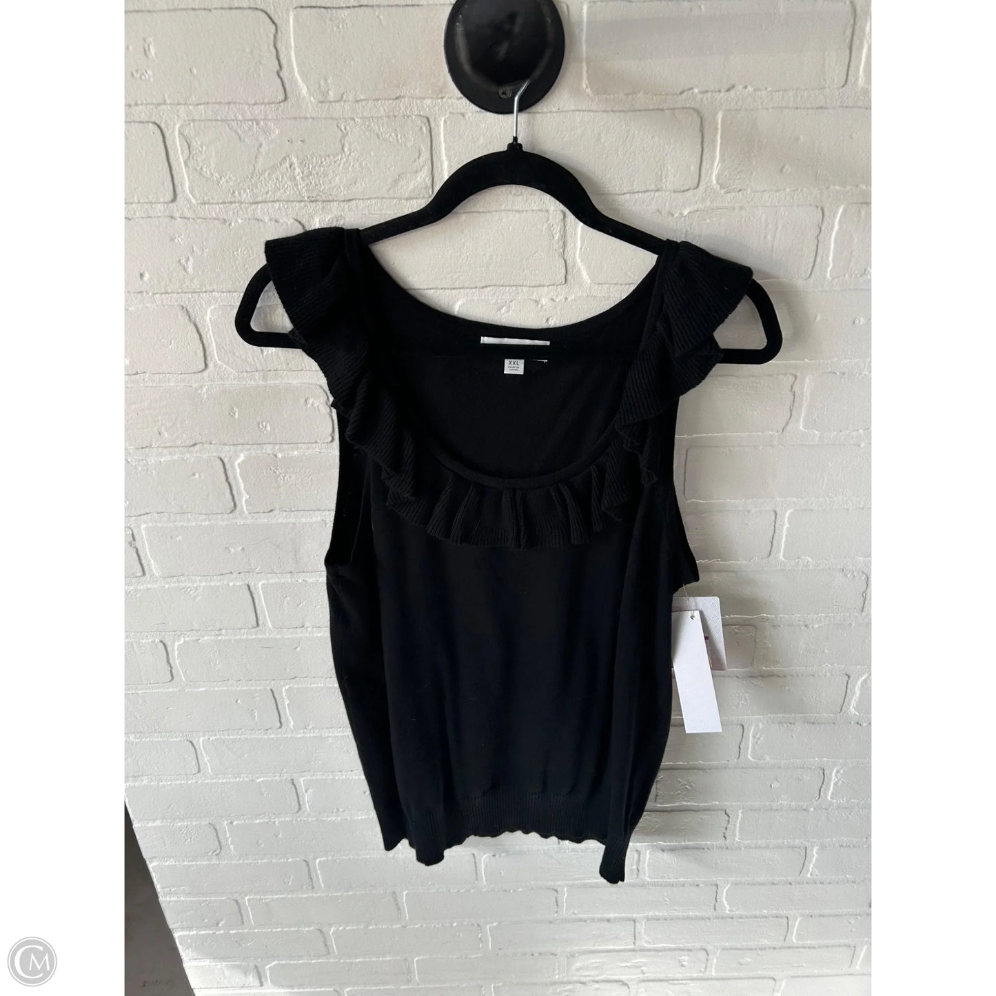 Vest Sweater By Merona In Black, Size: Xxl