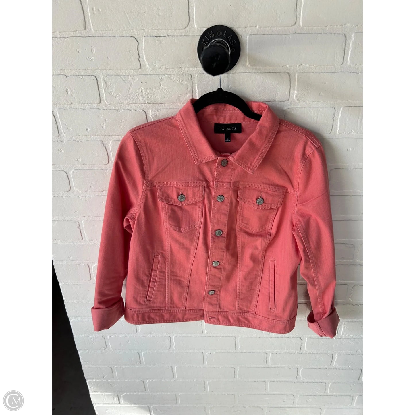 Jacket Denim By Talbots In Coral, Size: M