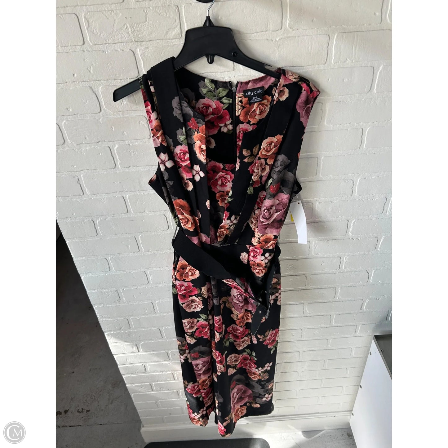 Jumpsuit By City Chic In Black & Pink, Size: M