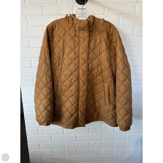 Jacket Puffer & Quilted By Madewell In Brown & Gold, Size: Xl