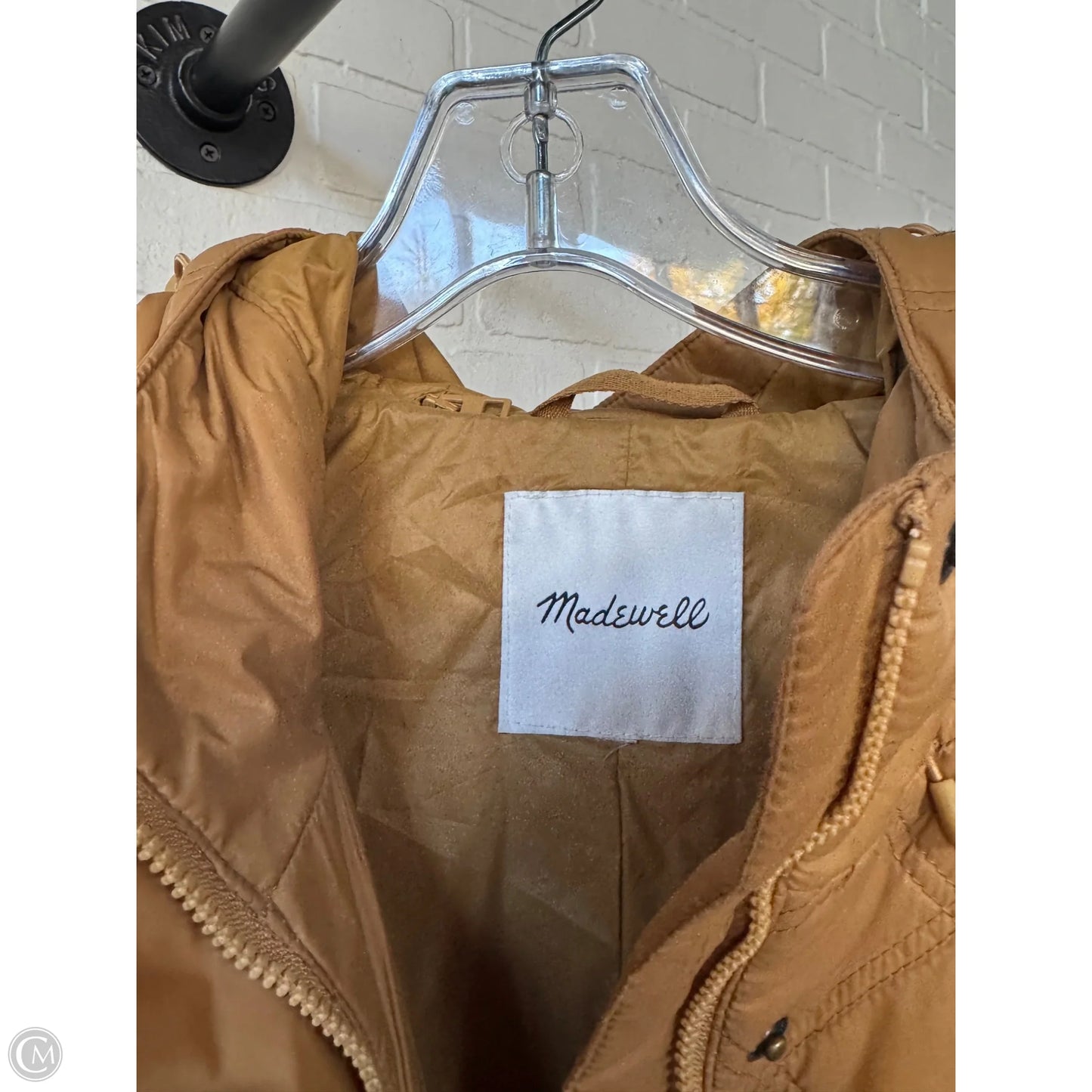 Jacket Puffer & Quilted By Madewell In Brown & Gold, Size: Xl