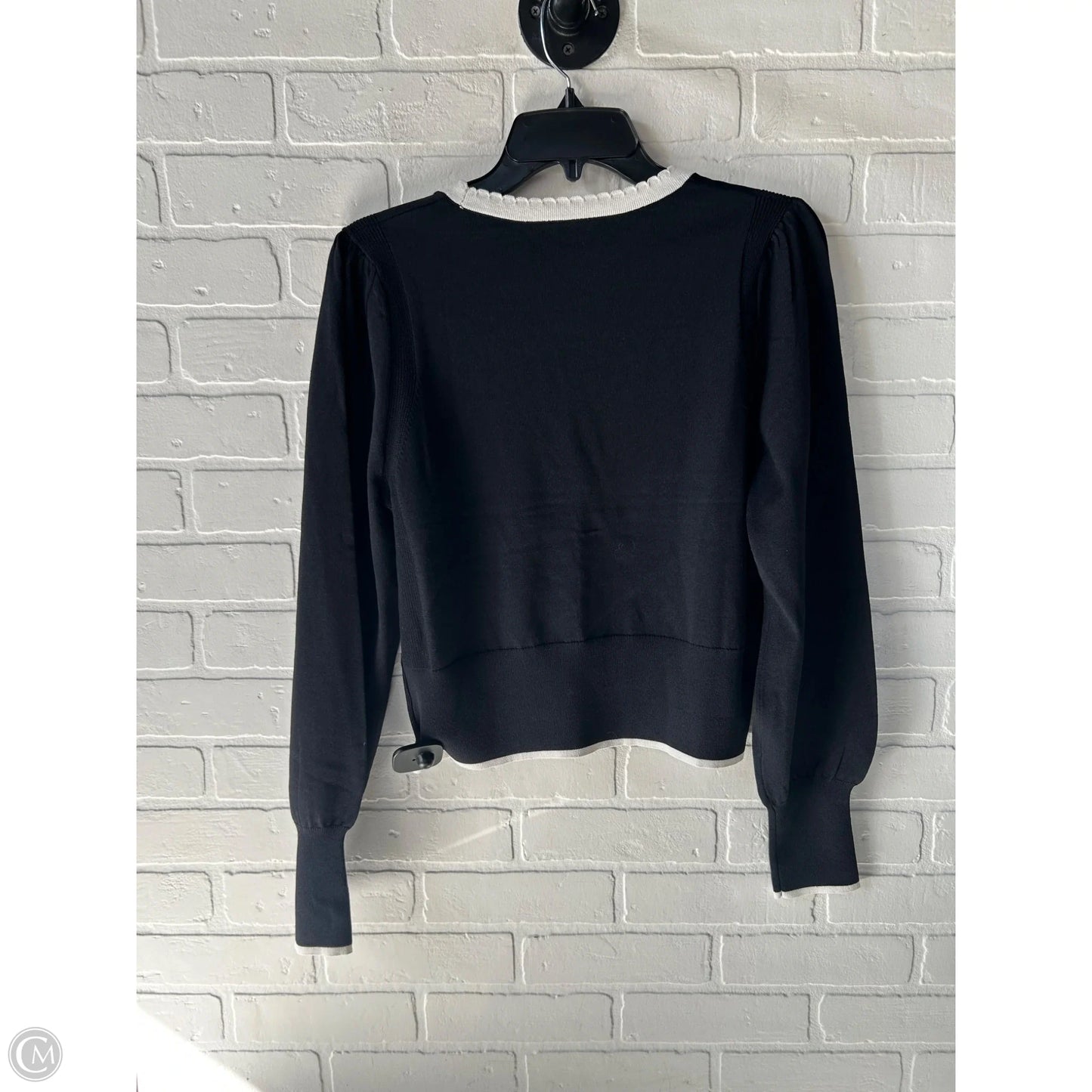 Sweater Cardigan By Express In Black & White, Size: M