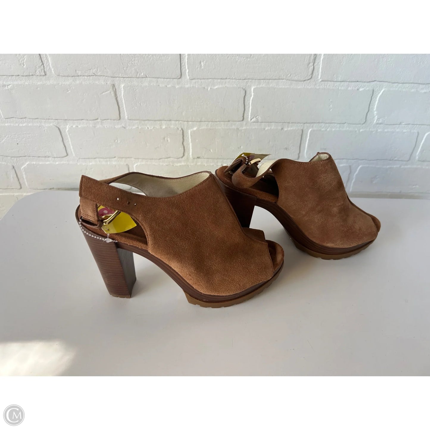 Sandals Heels Block By Michael By Michael Kors In Brown, Size: 9