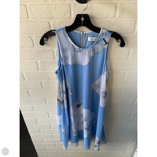Dress Work By Calvin Klein In Blue & White, Size: S