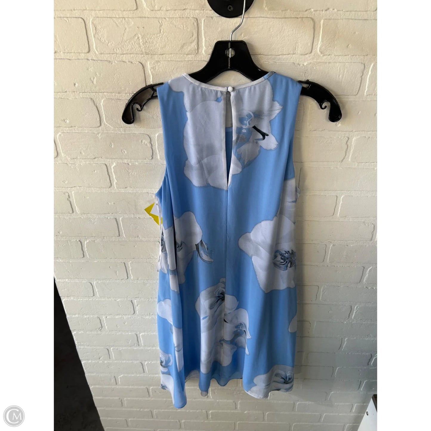 Dress Work By Calvin Klein In Blue & White, Size: S