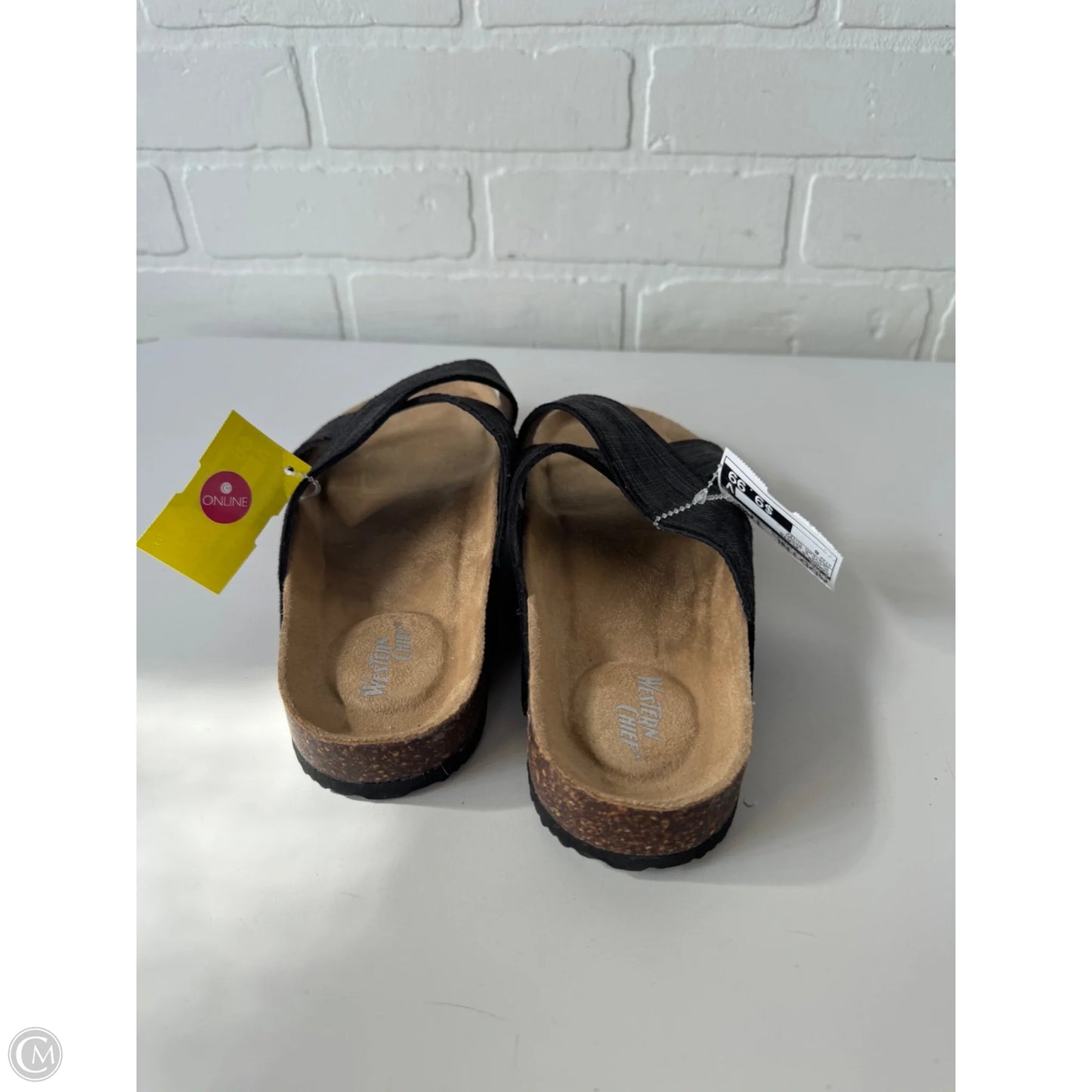 Sandals Flats By Cme In Black & Brown, Size: 8