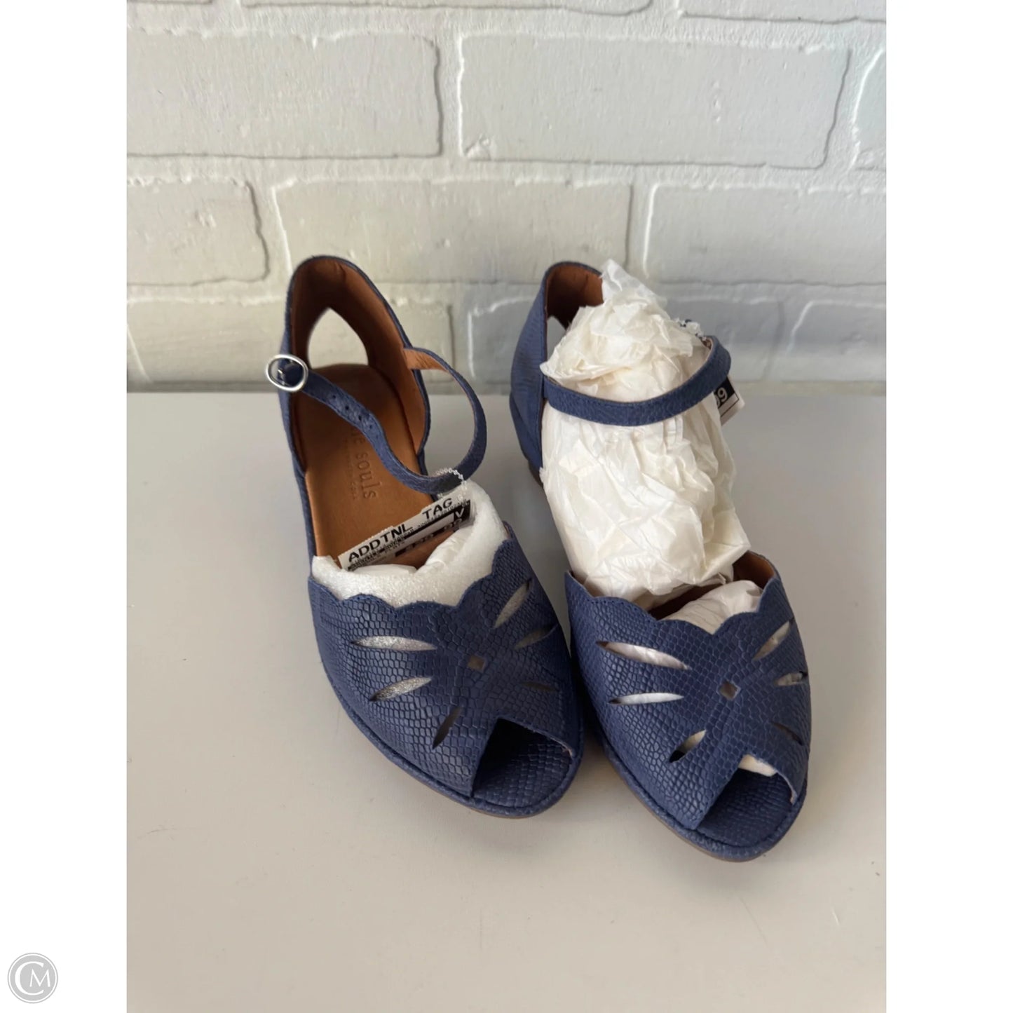 Sandals Flats By Gentle Souls In Blue, Size: 7