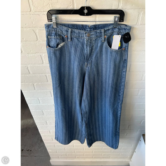 Jeans Wide Leg By Gap In Blue Denim, Size: 10l