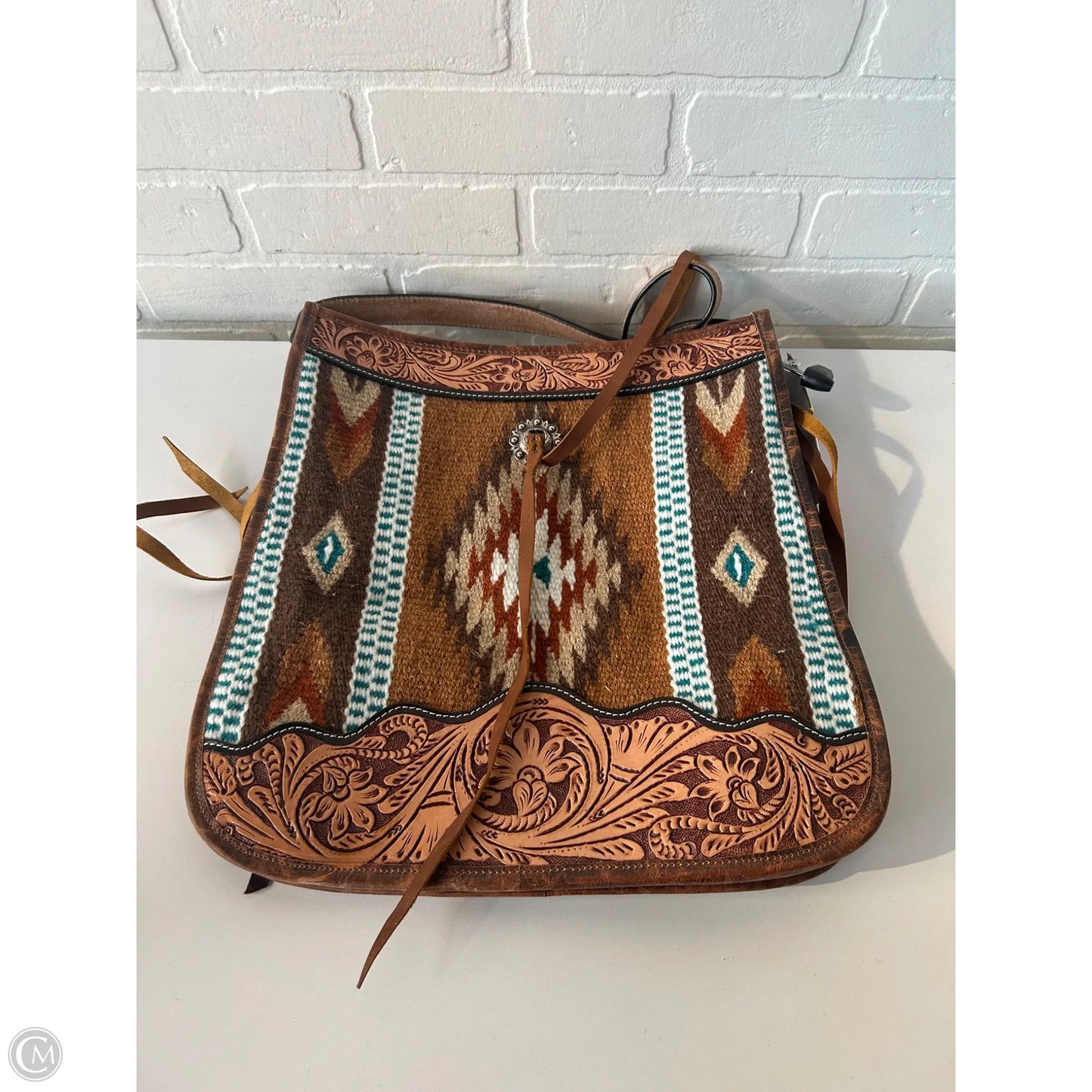 Crossbody Leather By Cmb, Size: Large