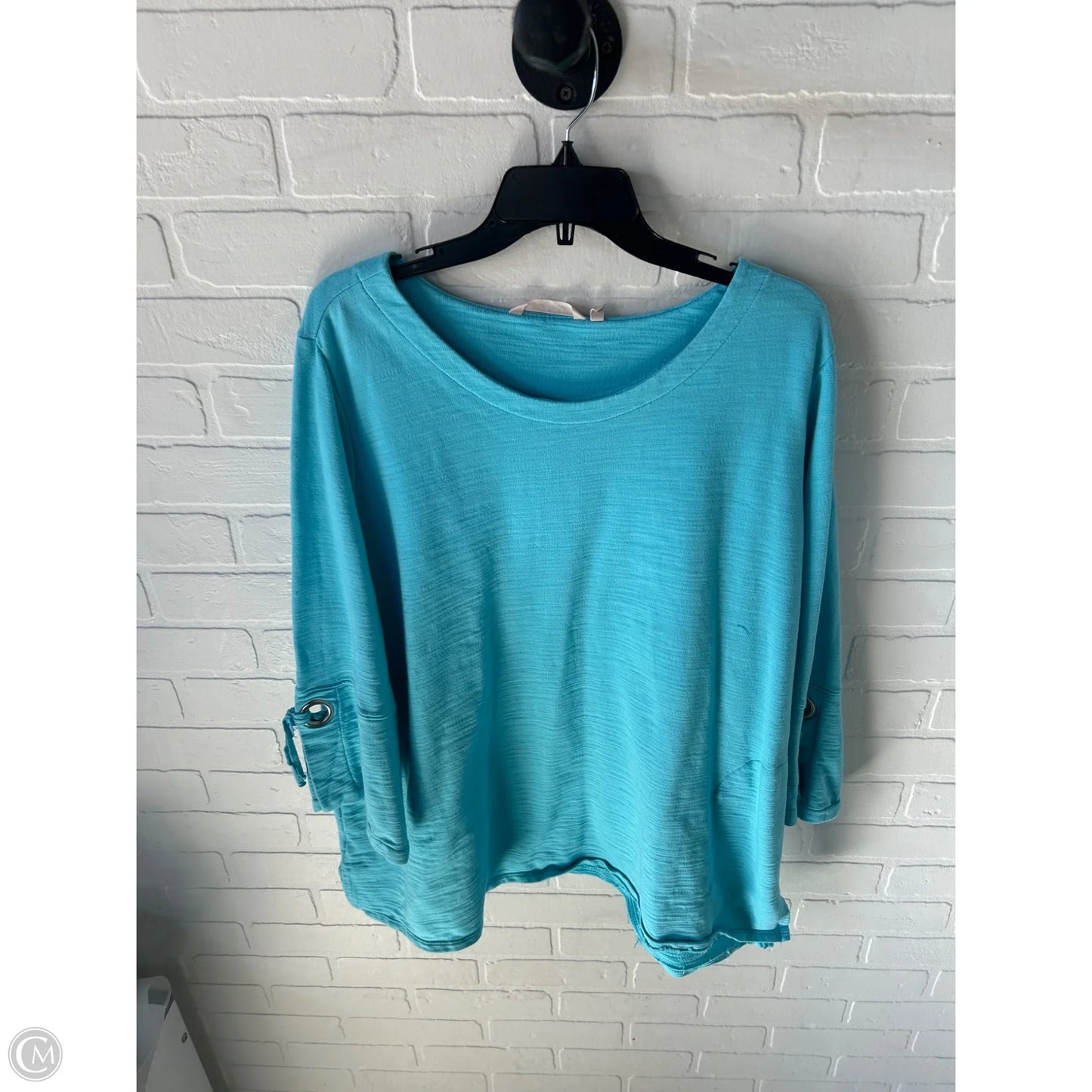 Top 3/4 Sleeve By Soft Surroundings In Blue, Size: 3x