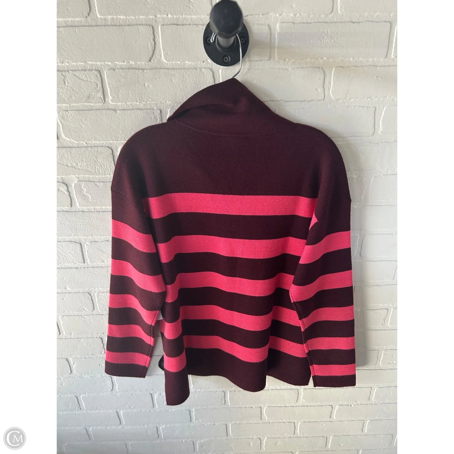 Sweater By Talbots In Brown & Pink, Size: L