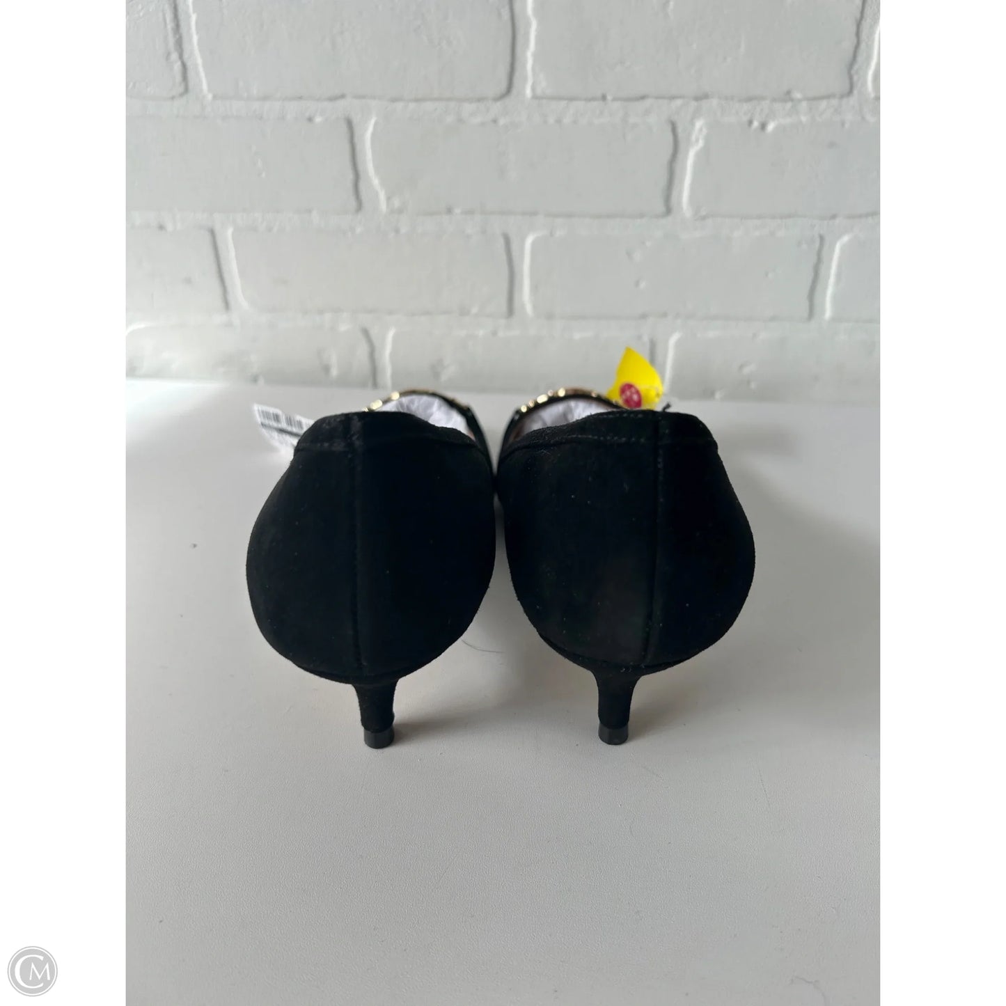 Shoes Heels Kitten By Talbots In Black & Gold, Size: 10.5