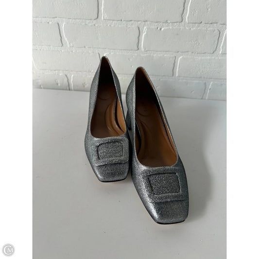 Shoes Heels Block By Talbots In Silver, Size: 10