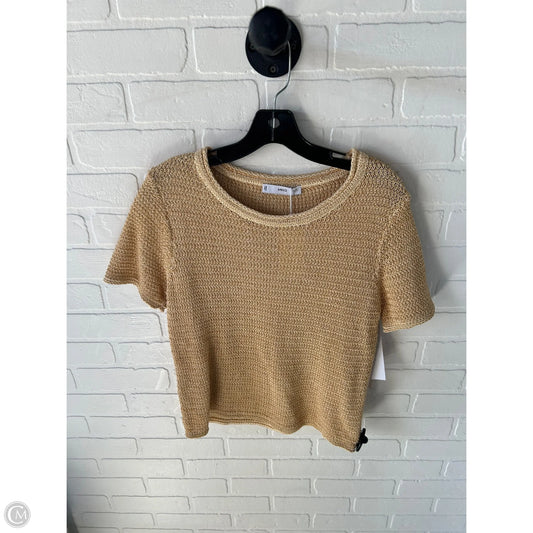 Sweater Short Sleeve By Mng In Gold, Size: L