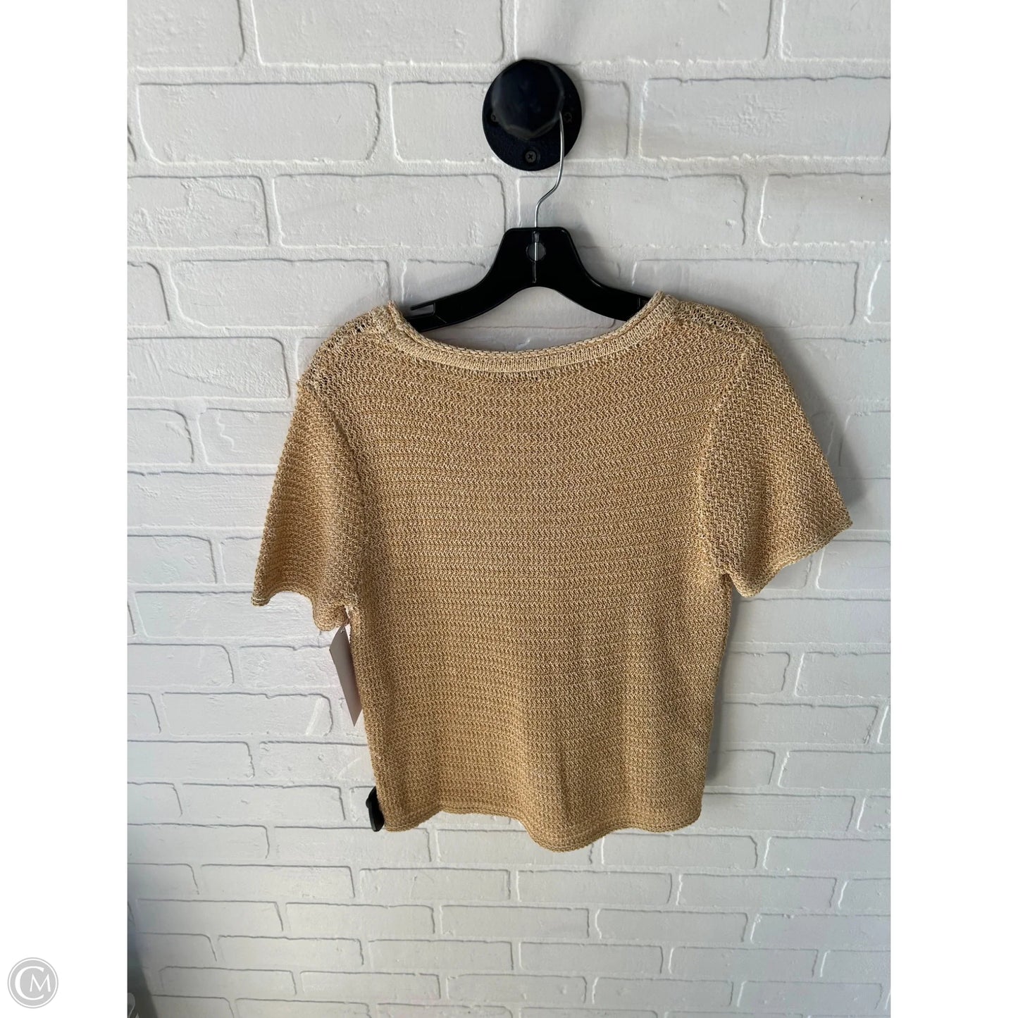 Sweater Short Sleeve By Mng In Gold, Size: L