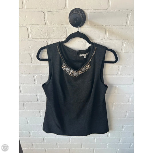 Blouse Sleeveless By Cabi In Grey, Size: Xl