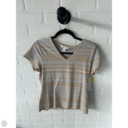 Top Short Sleeve By Coldwater Creek In Gold & Silver, Size: Xs