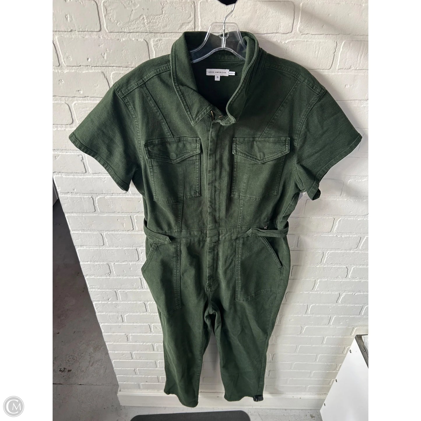 Jumpsuit By Good American In Green Denim, Size: S