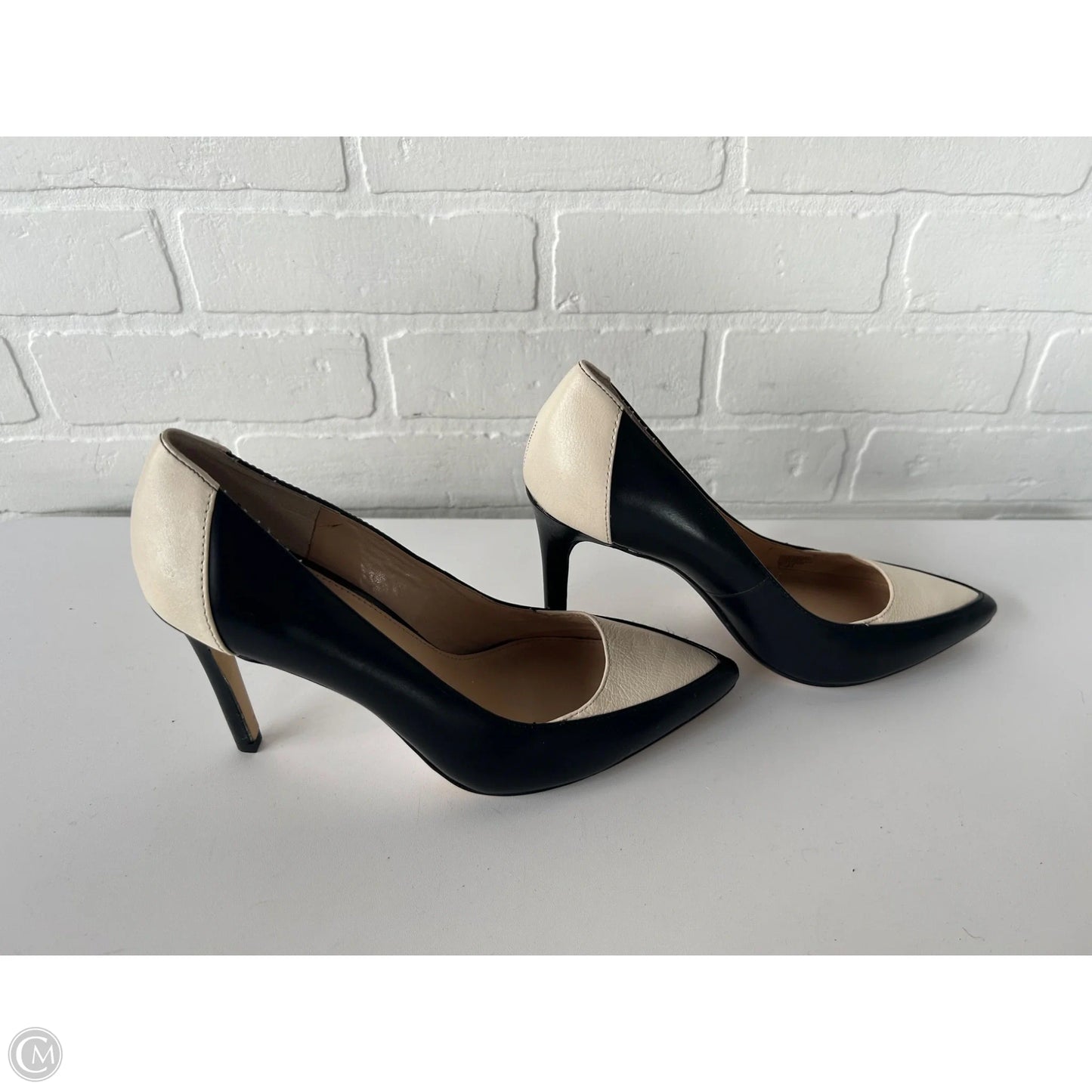 Shoes Heels Stiletto By Banana Republic In Black & Cream, Size: 7.5