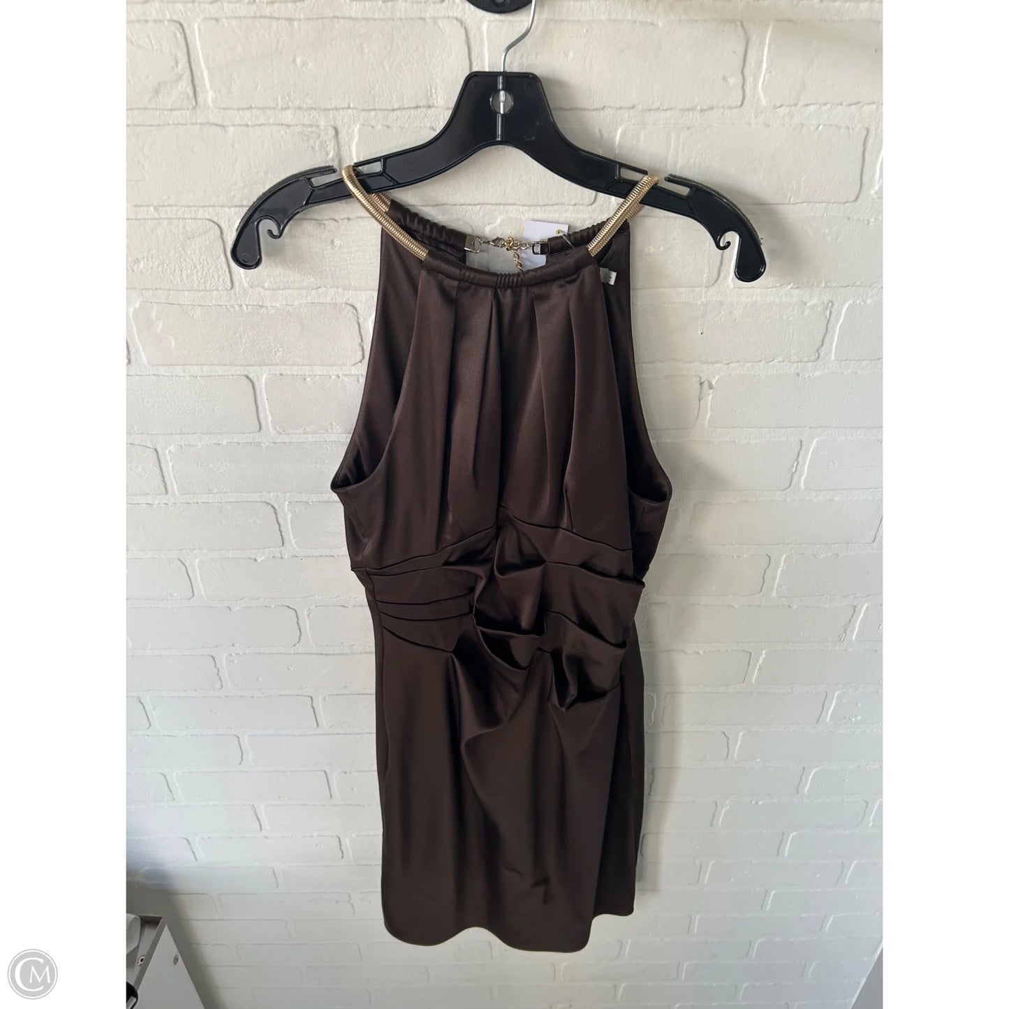 Dress Party Short By Eliza J In Brown & Gold, Size: M