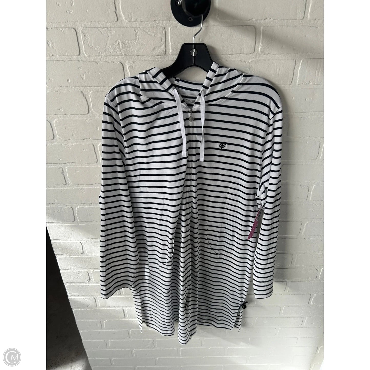 Sweatshirt Hoodie By Coolibar In Black & White, Size: Xl