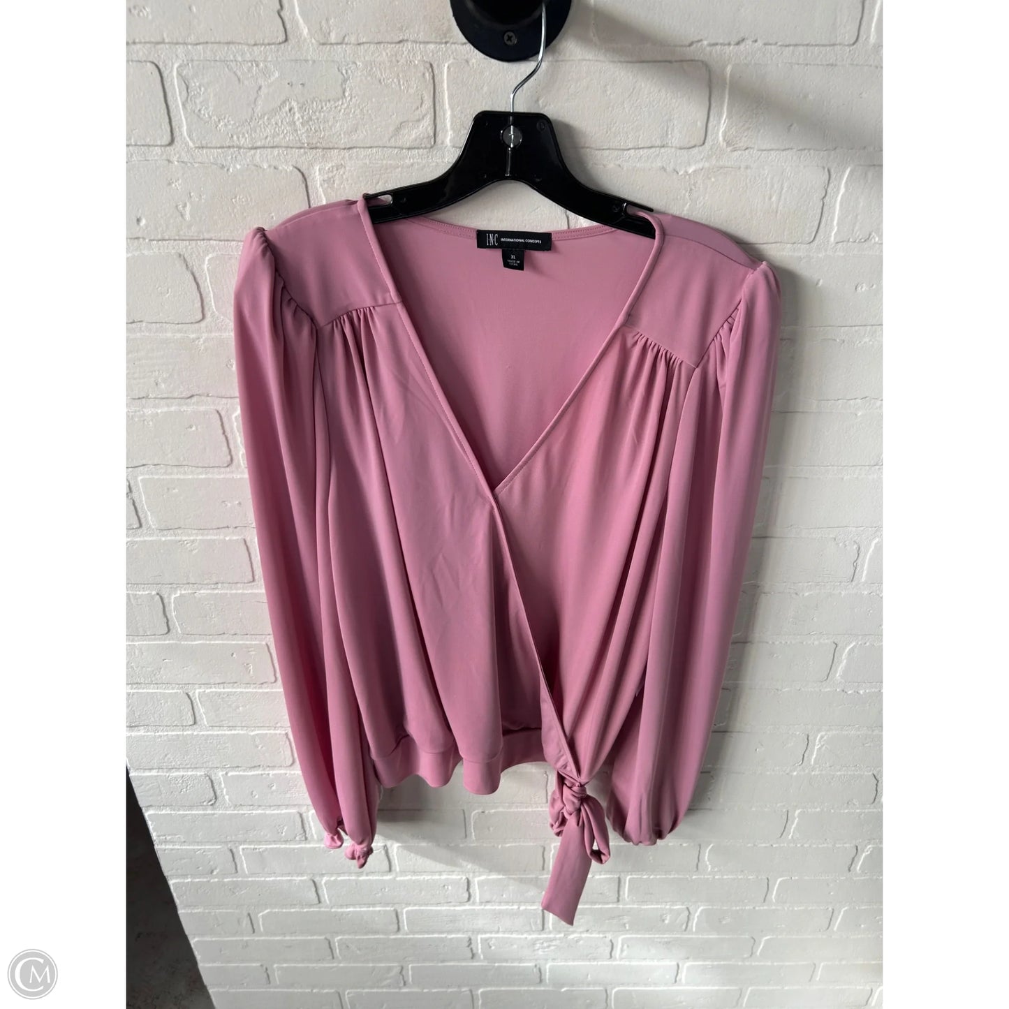 Top Long Sleeve By Inc In Pink, Size: Xl