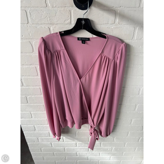 Top Long Sleeve By Inc In Pink, Size: Xl